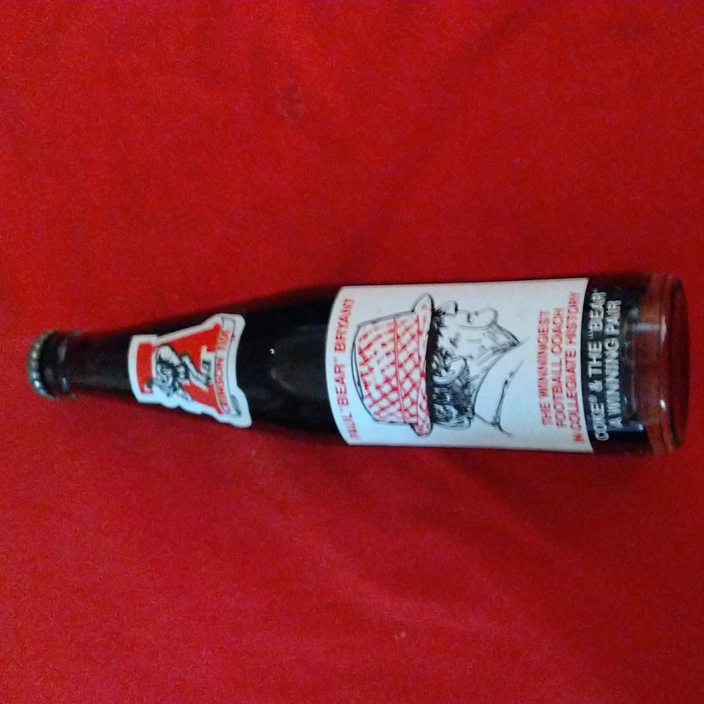 Vintage Bear Bryant Unopened Coca-Cola Bottle - Picture 1 of 2